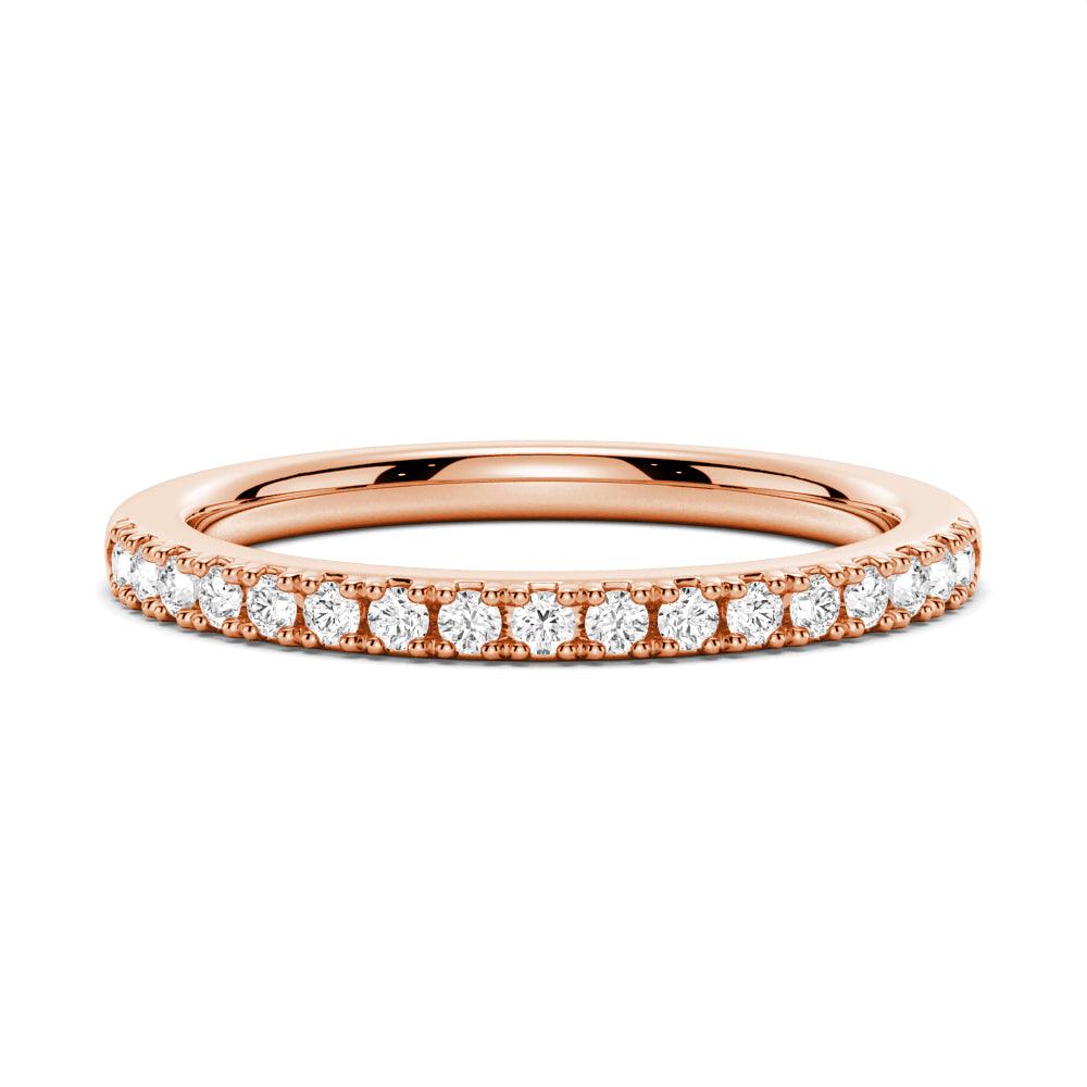 Classic Round Moissanite Wedding Band Ring for Women - 14K White Gold Anniversary Ring for Her - Perfect Gift for Wife, Engagement, Promise or Special Occasions