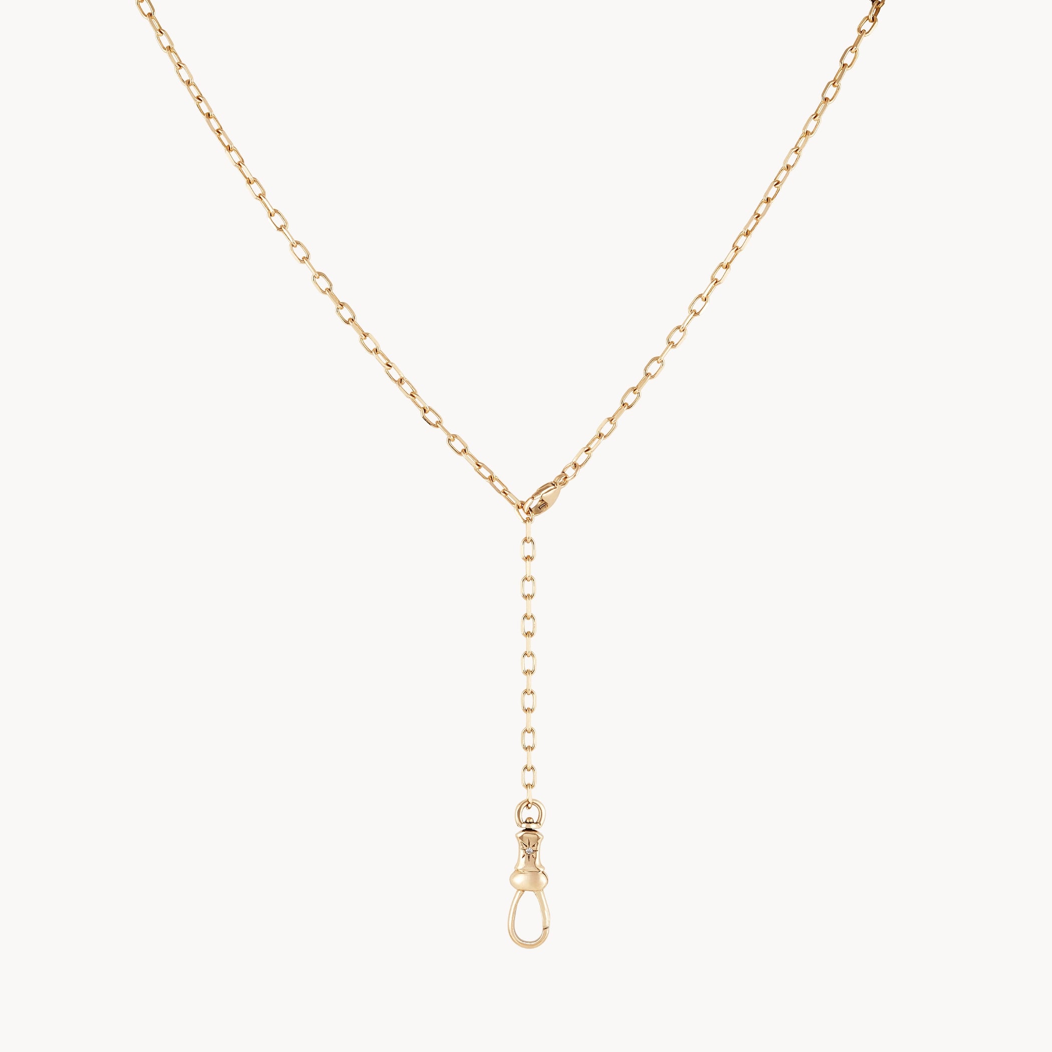 Magic Maker Charm Collector Clasp Necklace - 10K Yellow Gold with Diamonds | Elegant Jewelry for Everyday Wear & Special Occasions