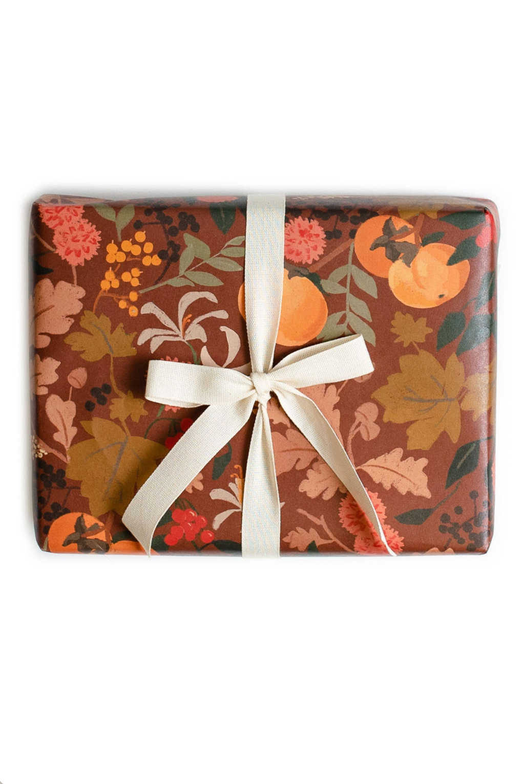 Premium Harvest Persimmon Gift Wrapping Paper Roll - 3 Sheets for Christmas, Birthday & Wedding Presents - Eco-Friendly Kraft Paper for DIY Crafts & Party Decorations