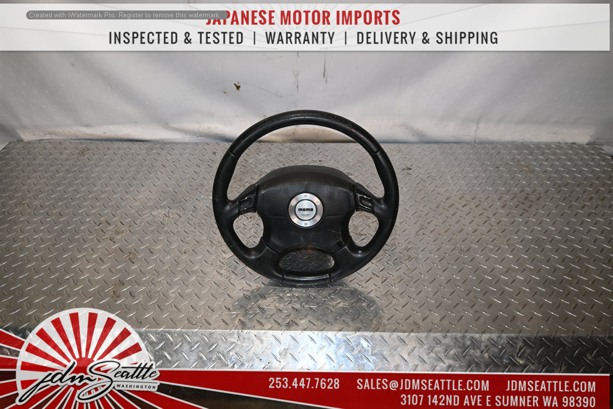 Authentic JDM Momo Steering Wheel for Subaru Impreza WRX GD - Upgrade Your Racing Experience on Track or Street
