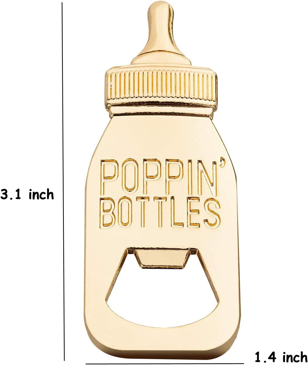 16-Pack Baby Bottle Shaped Openers - Fun Baby Shower Party Favors, Wedding Guest Gifts & Kids Birthday Souvenirs (Blue) - Perfect for Newborn Celebrations, Bridal Showers & Family Events