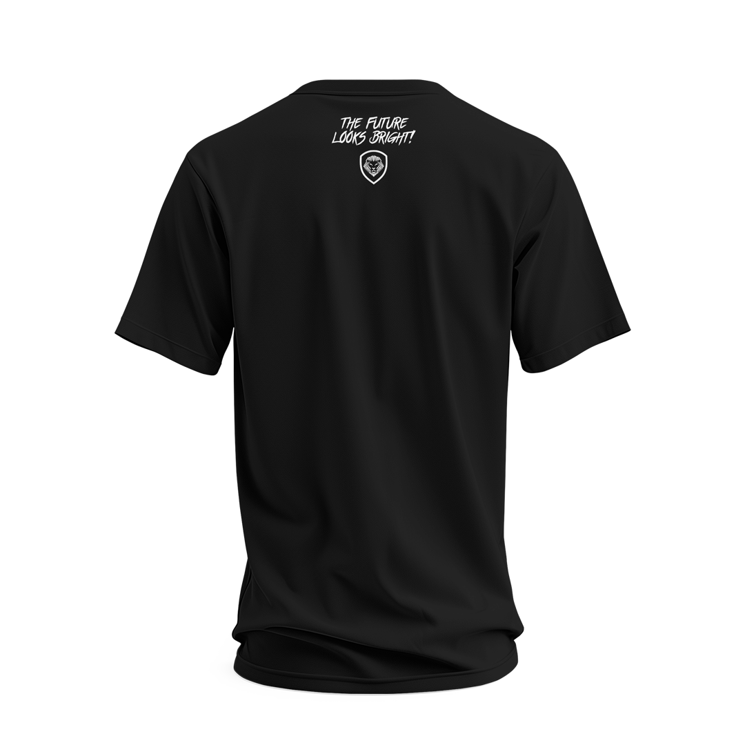 Future Looks Bright Mount Rushmore Graphic Black Short Sleeve T-Shirt - Perfect for Casual Wear, Travel & Patriotic Events