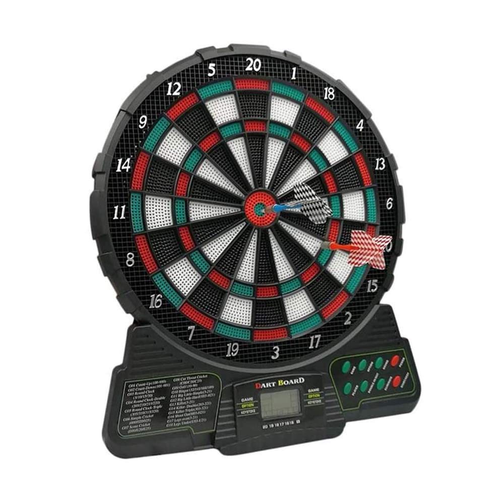 ADHW Electronic Dartboard with LCD Display - Green Digital Dart Board for Multi-Players, Includes 6 Darts & Replacement Tips - Perfect for Home Game Rooms, Bars, and Family Game Nights