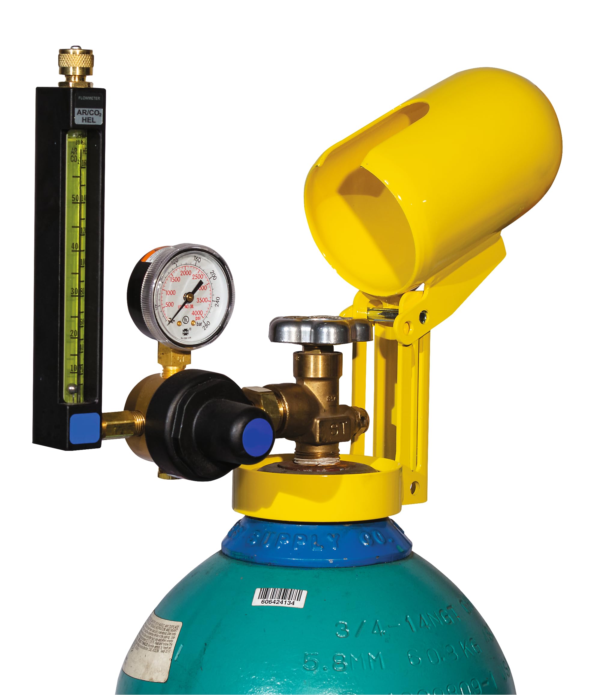 Justrite 35360 Safety Snap Cap for Low Pressure Gas Cylinders - Fine Thread - Leak-Proof & Durable - Ideal for Industrial, Laboratory & Welding Gas Storage