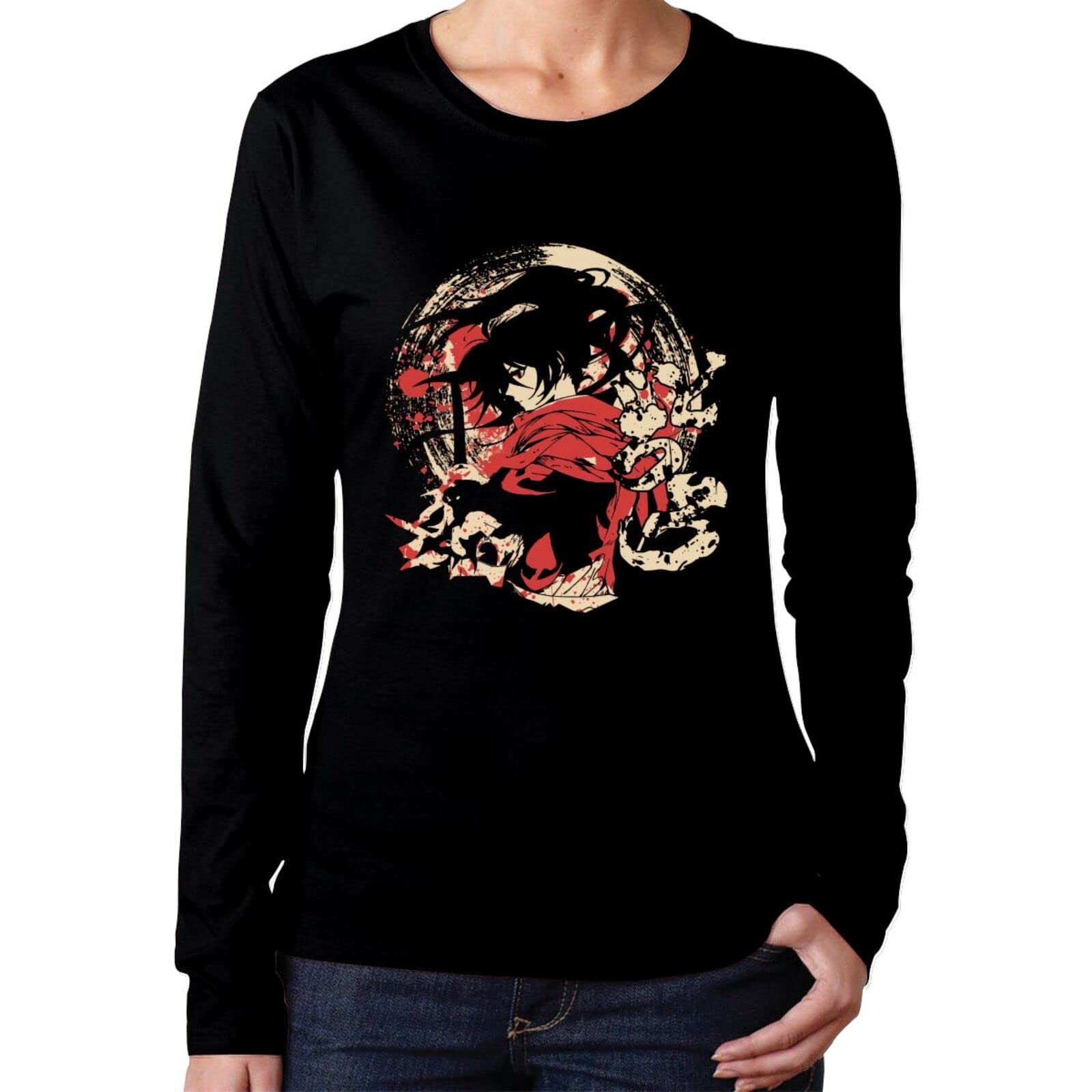 GuyDHale Anime Dororo Manga Long Sleeve Cotton T-Shirt for Women - Casual O-Neck Top for Cosplay, Anime Conventions & Everyday Wear