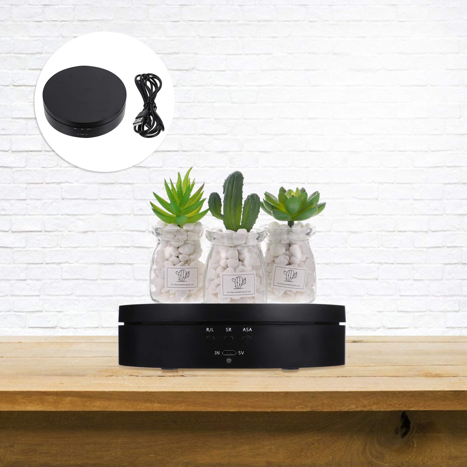 360° Automatic Rotating Display Stand - Electric Turntable for Jewelry, Cosmetics & Photography | ABS Swivel Base | Perfect for Product Showcase, Vanity Organizer & Ecommerce Visuals