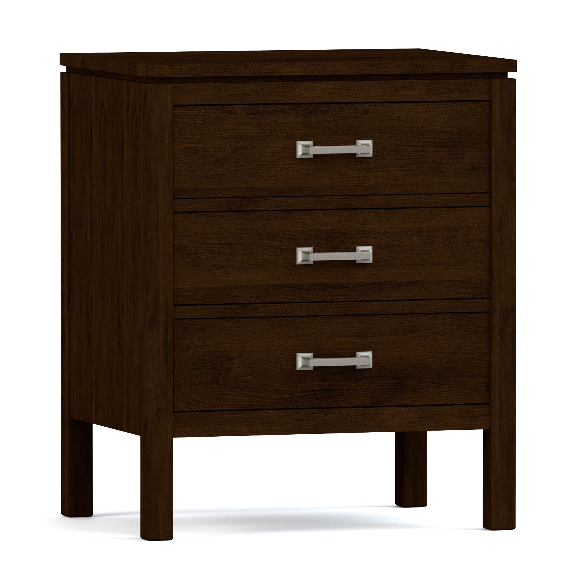 Dwyer 3-Drawer Nightstand - Modern Bedside Table with Storage for Bedroom, Living Room & Office - Wooden Night Stand with Smooth Gliding Drawers