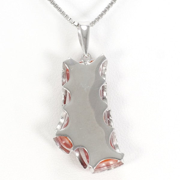 18K White Gold Coral Necklace for Women - Elegant Handmade Jewelry Gift for Anniversary, Birthday & Valentine's Day | Perfect for Beach Weddings, Summer Parties & Special Occasions