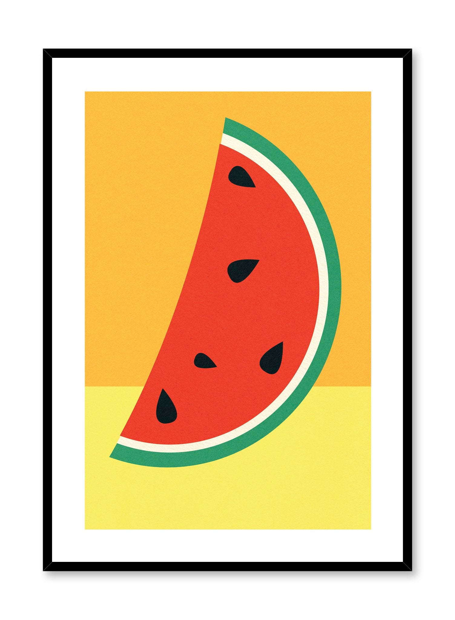 Juicy Melon Slice Art Print - Vibrant Watermelon Wall Decor for Kitchen, Dining Room & Summer Party Decorations