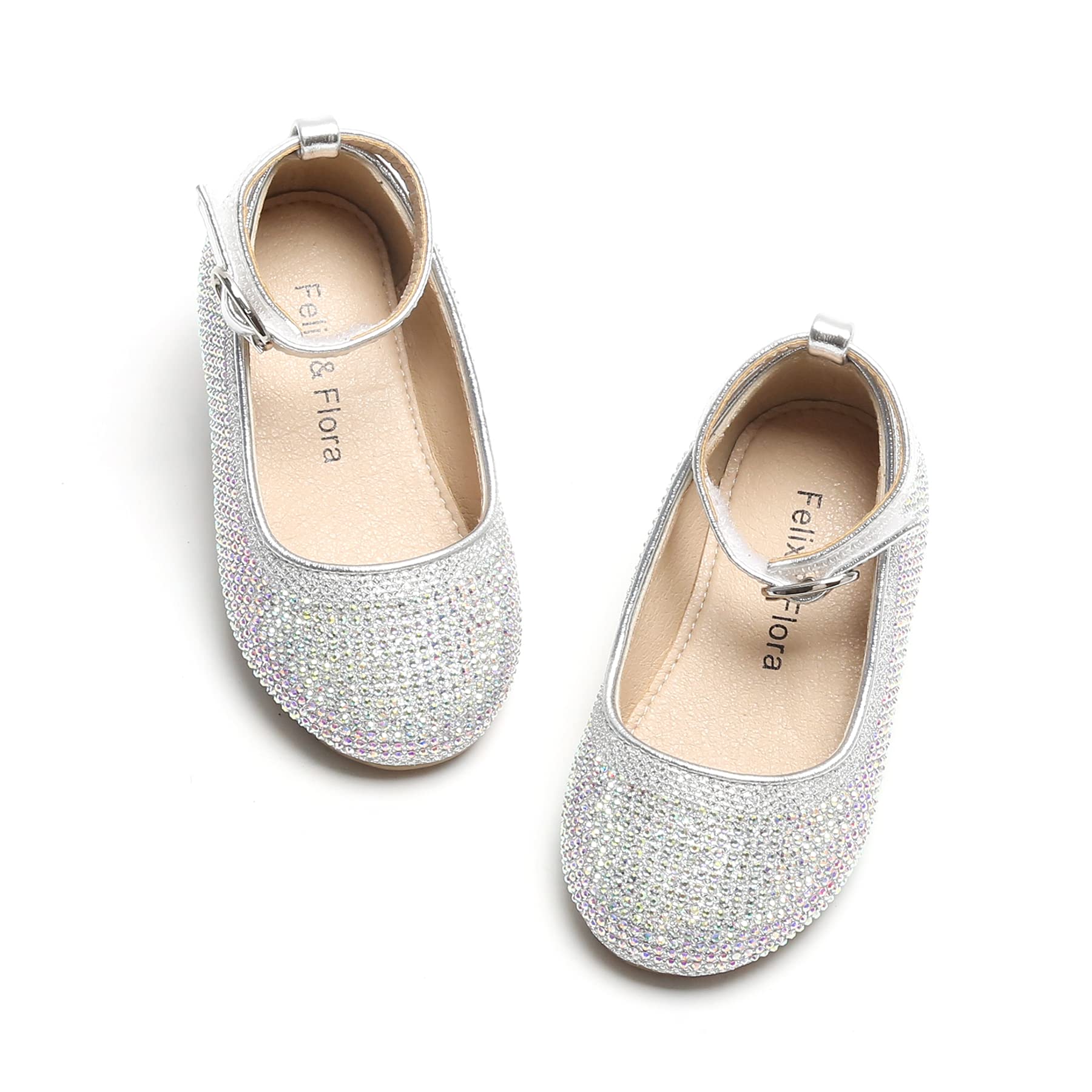Felix & Flora Toddler Flower Girl Shoes - Girls Ballet Flats for Wedding, Party, School | Comfortable & Stylish Toddler Dress Shoes for Special Occasions