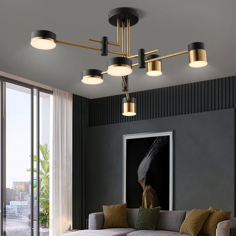 Sputnik Chandelier - Modern Elegant Crystal Ceiling Light Fixture for Dining Room, Living Room & Bedroom - Gold/Silver Finish Luxury Lighting Decor
