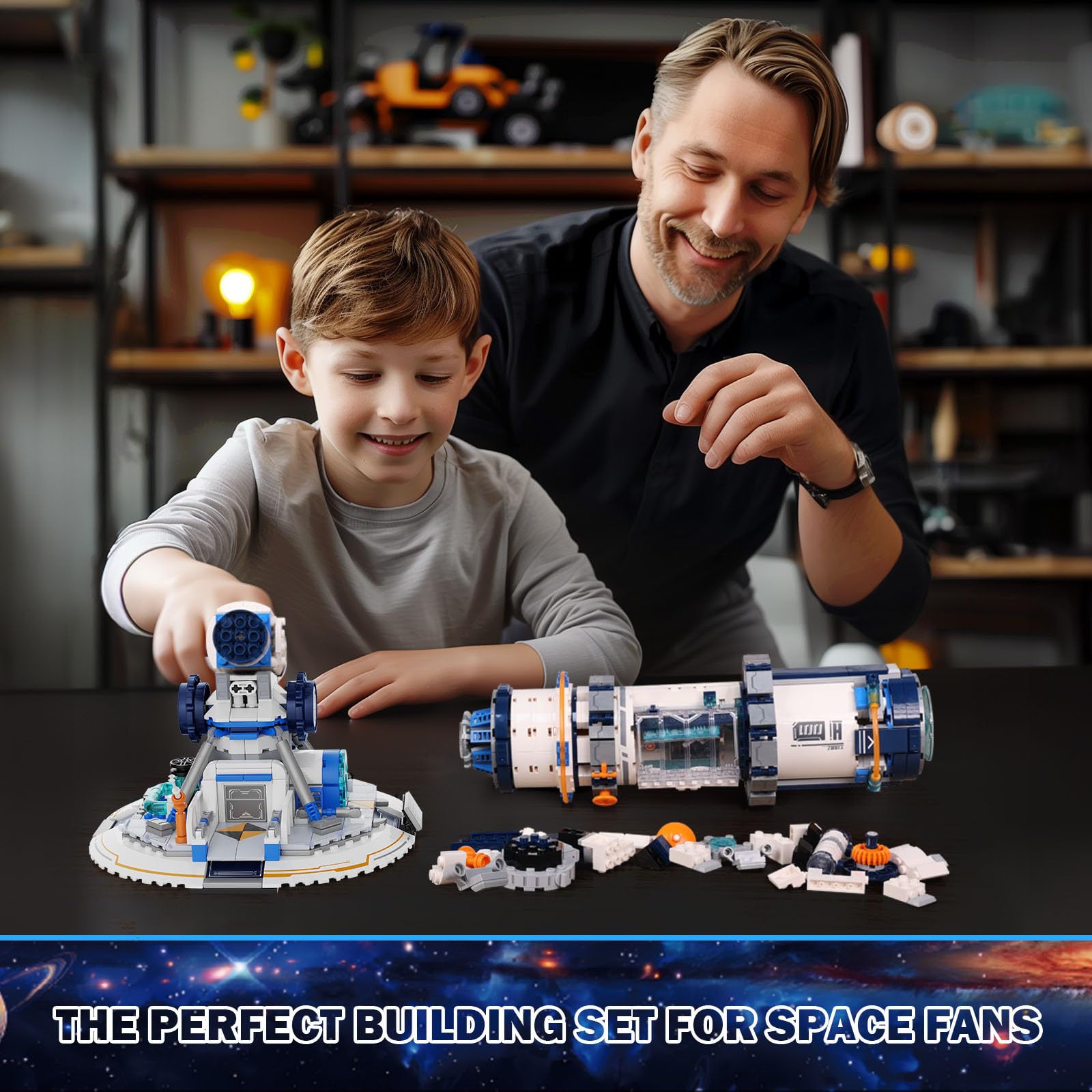 JMBricklayer 70009 Space Telescope Building Kit for Adults & Teens - 995PCS STEM Educational Model with LED Lights - Cool Astronomy Gift for Space Lovers & Kids Ages 8+ - Perfect for Home Decor, Science Projects & Space Exploration Enthusiasts