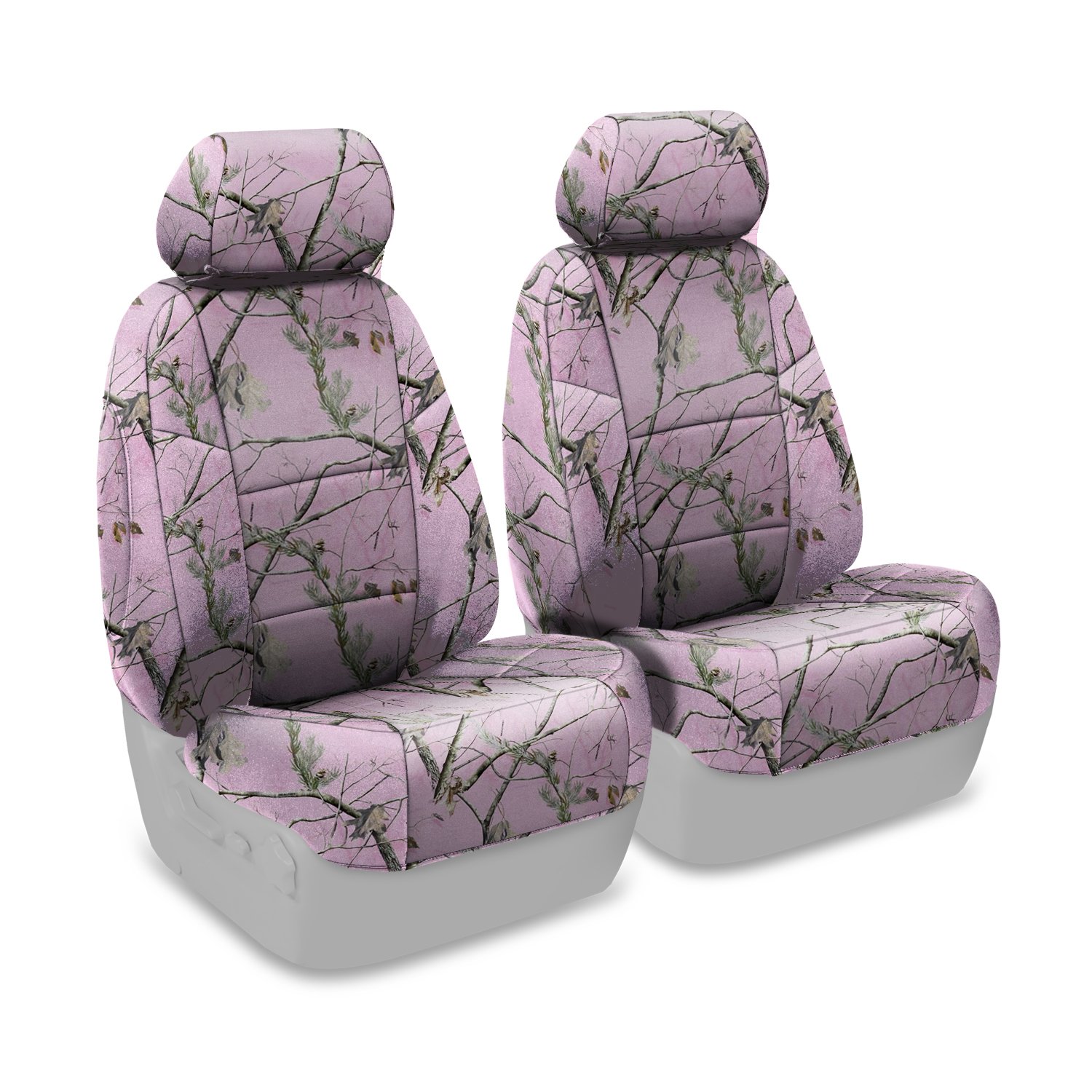 Coverking Custom Fit 50/50 Bucket Seat Cover for Dodge Charger - Neosupreme Camo RealTree (AP Pink Solid) | Waterproof & Durable Car Seat Protector for Daily Commute & Road Trips