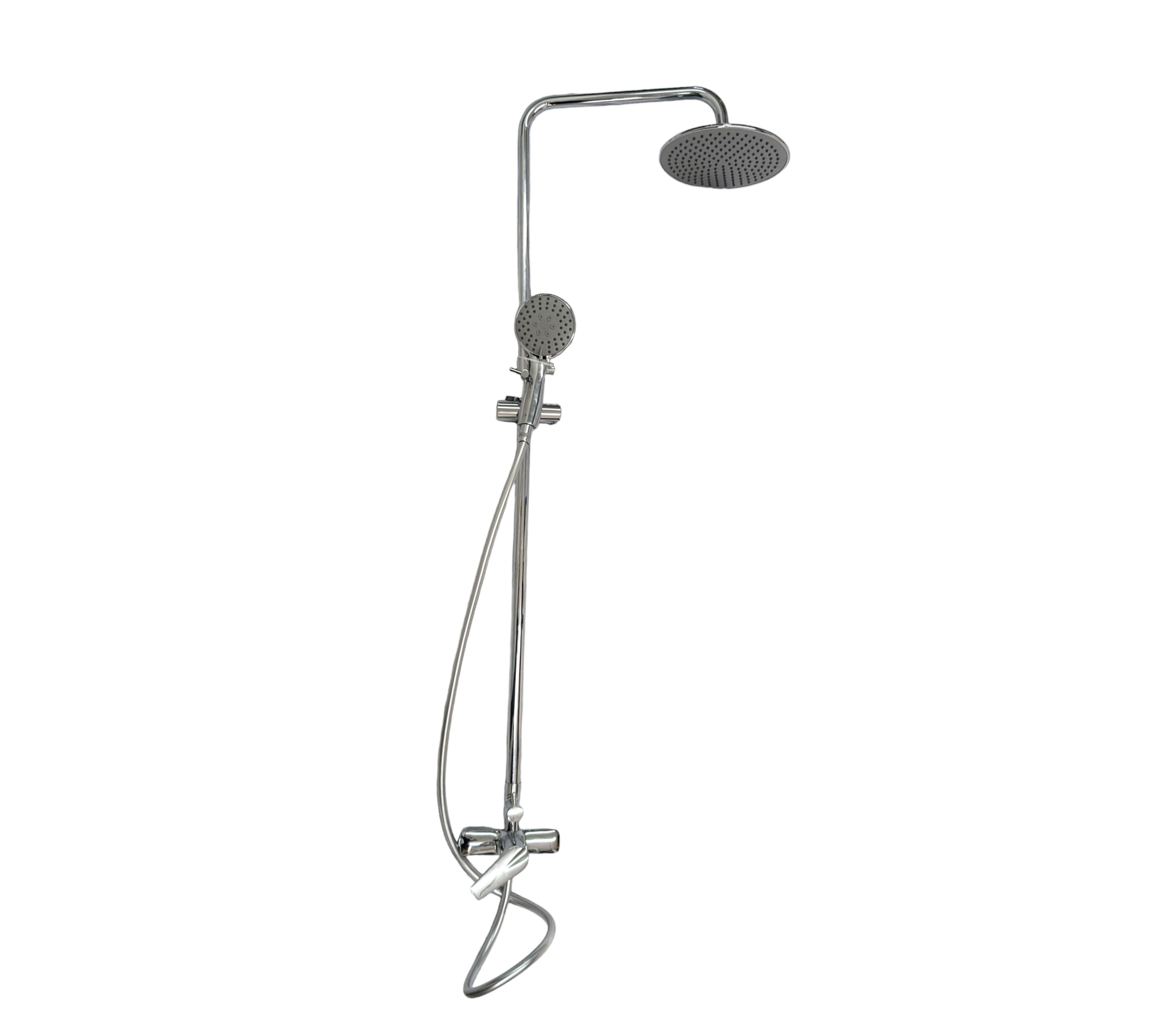 Vene Home Chrome Column Shower Set with Handheld Shower Head - Perfect for Bathroom Renovation & Spa-Like Shower Experience