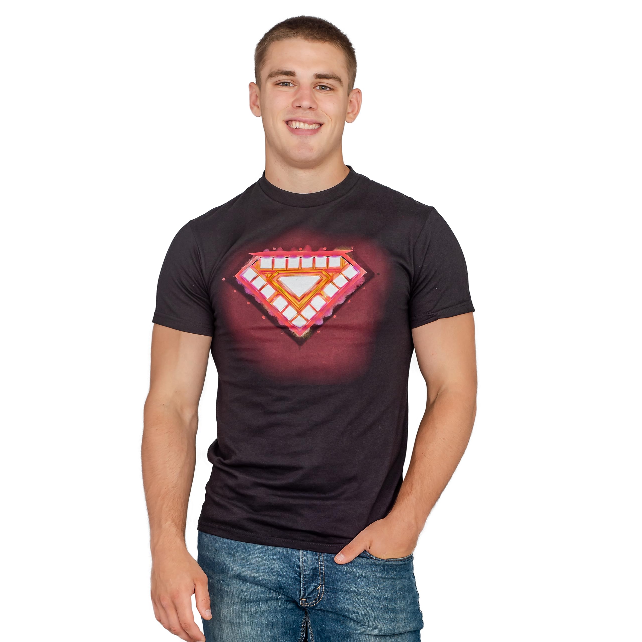 Iron Man Classic Core Black T-Shirt for Men - Marvel Superhero Graphic Tee - Casual Wear & Comic Con Cosplay