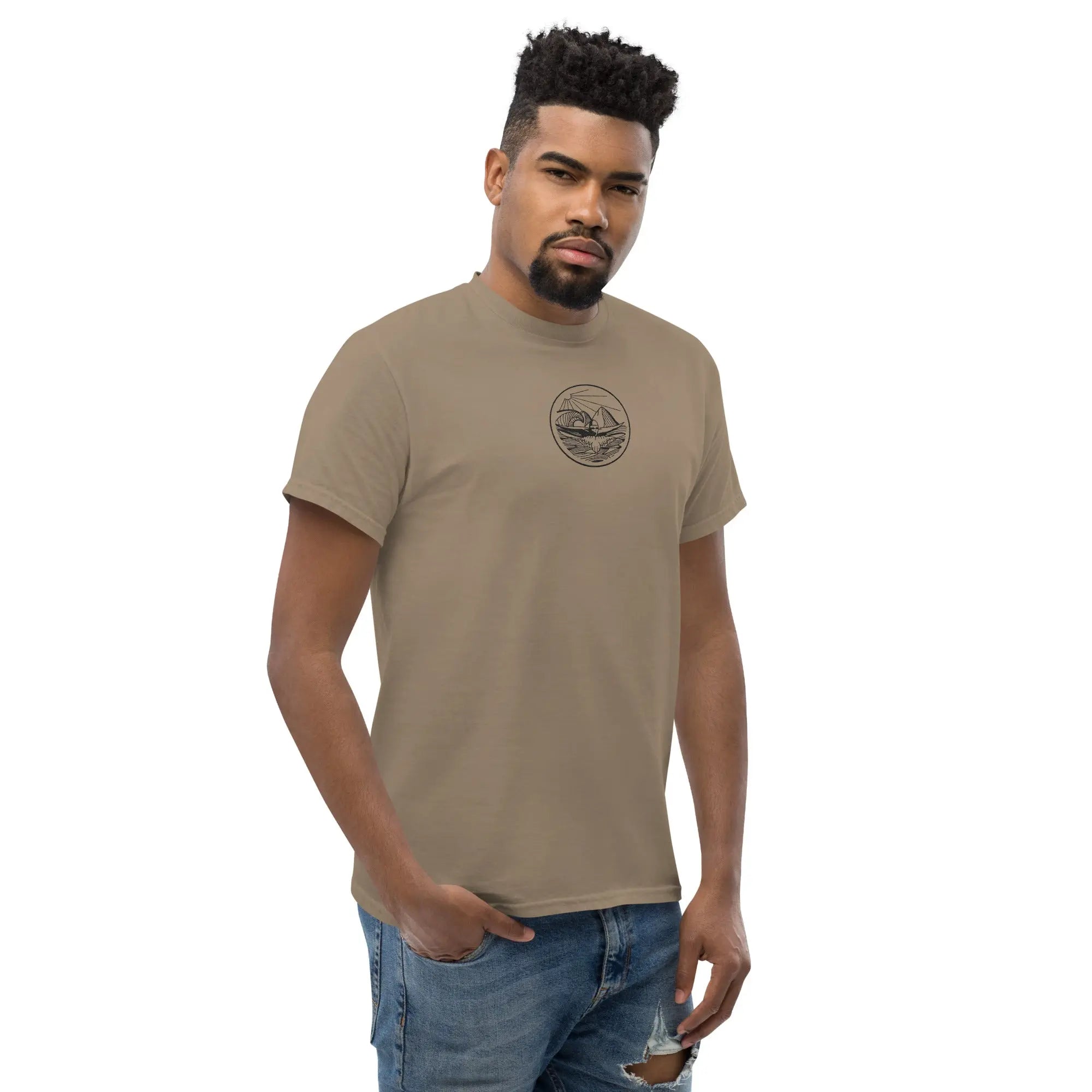 Designer Mountain Swimmer Graphic T-Shirt - Unisex Casual Tee for Men & Women | Perfect for Outdoor Adventures, Beach Trips, and Streetwear Fashion