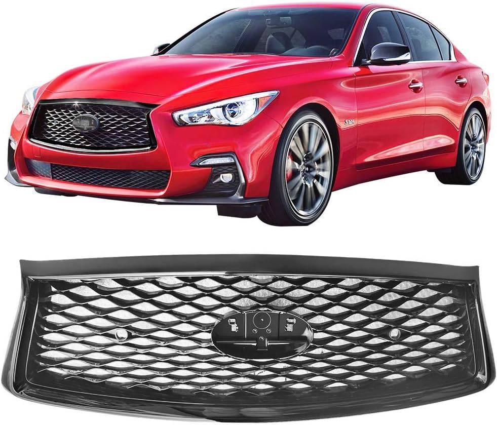 2018-2023 Infiniti Q50 Eau Rouge ER Style Gloss Black Front Grille - Premium Car Grill Upgrade for Enhanced Style & Performance