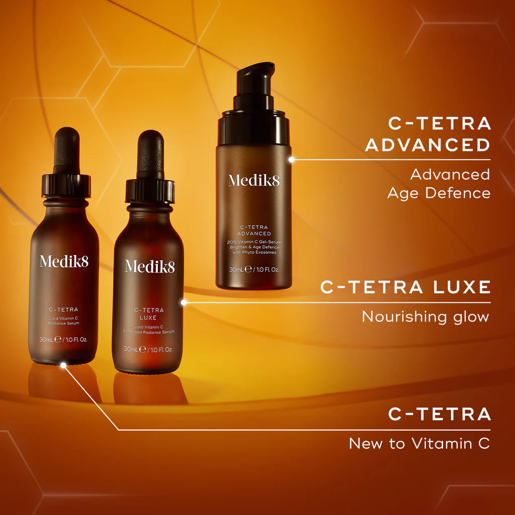 Medik8 C Tetra® Advanced Vitamin C Serum - Brightening & Anti-Aging Face Treatment for Glowing Skin | Perfect for Daily Skincare Routine & Nighttime Use