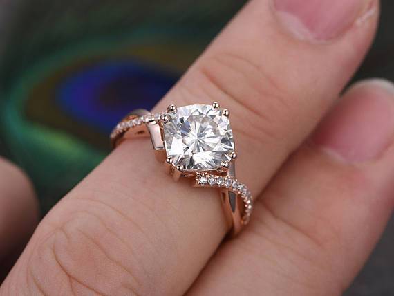 1.25 Carat Infinity Moissanite Diamond Wedding Ring in 18k Gold Plating - Elegant Bridal Jewelry for Engagement, Anniversary & Special Occasions