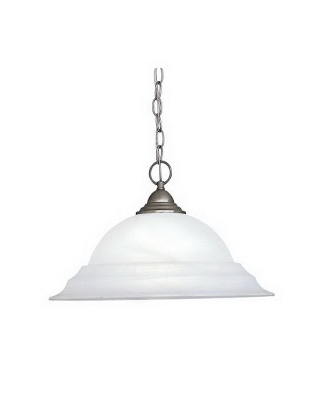 Designer Fountain Lighting 5692 PW Palladium Collection One Light Pendant in Pewter Finish - Elegant Dining Room & Kitchen Island Lighting Fixture