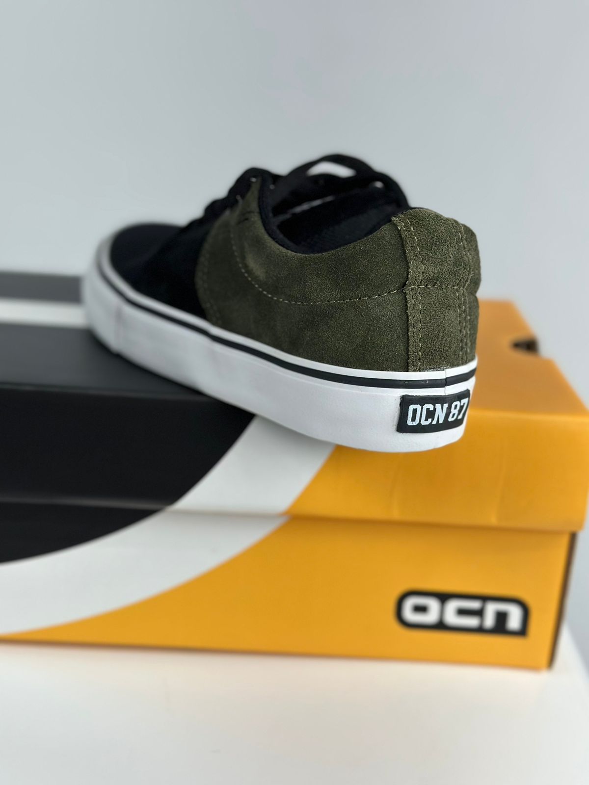 Ocn H Low Air Unisex Sneakers - Black/Green Military Style - Comfortable Casual Shoes for Men & Women | Perfect for Running, Walking & Everyday Wear