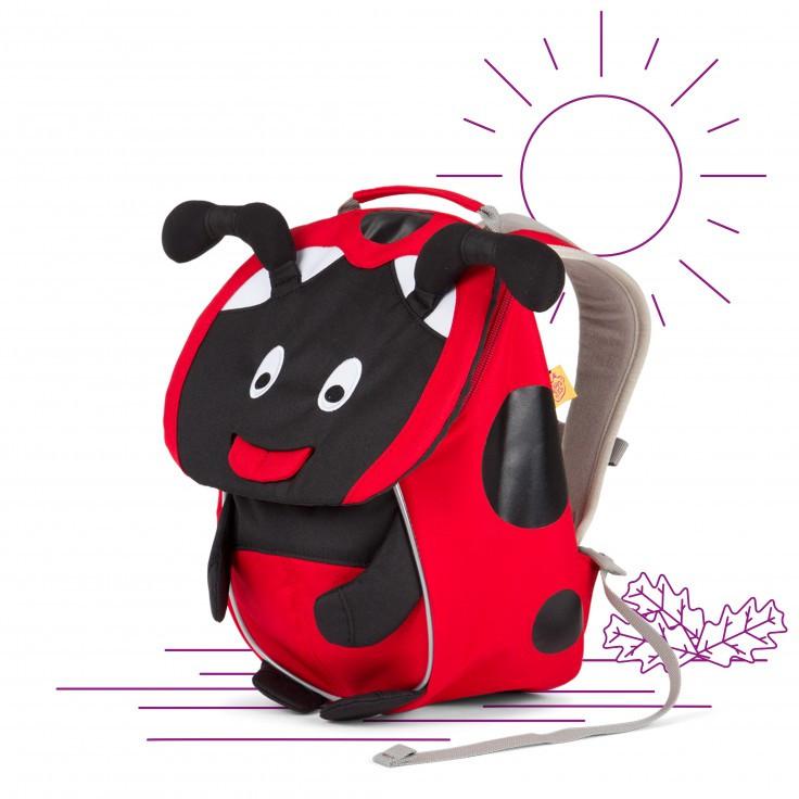 Affenzahn Small Maya Ladybird Backpack for Kids - Lightweight & Waterproof School Bag for Boys & Girls - Perfect for Preschool, Daycare & Outdoor Adventures