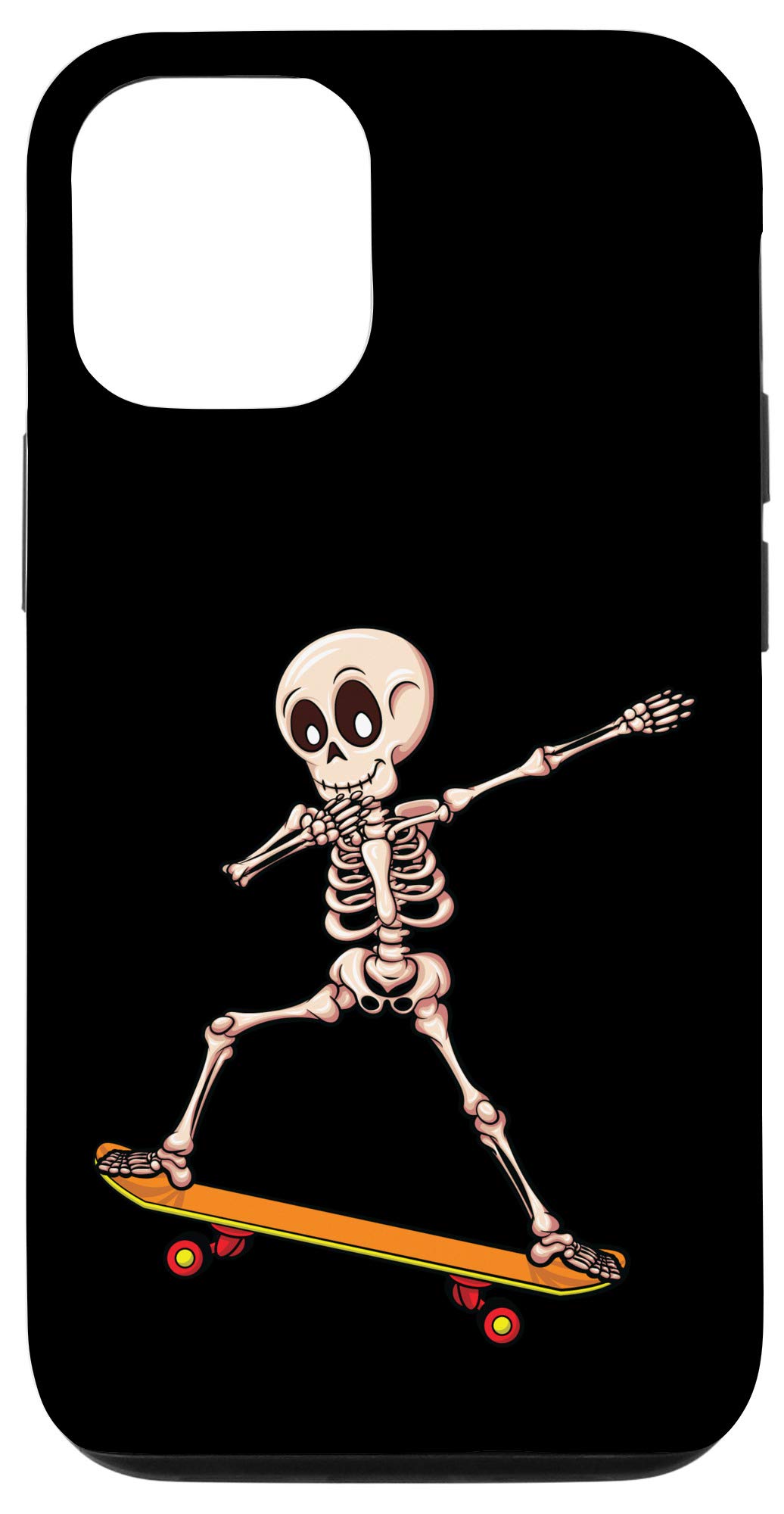 iPhone 12/12 Pro Skateboard Skeleton Case - Dabbing Skater Design for Boys | Protective Phone Cover for Skateboarding & Street Style