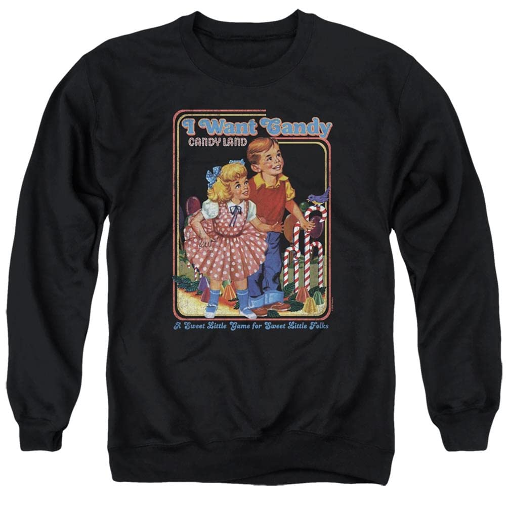 Candy Land I Want Candy - Women's & Men's Crewneck Sweatshirt | Soft Cotton Pullover | Casual Streetwear | Perfect for Halloween, Christmas Gifts & Everyday Wear