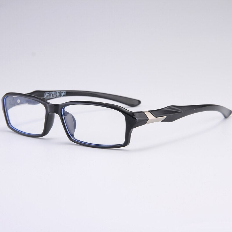 Bclear Men's Full Rim Rectangle TR90 Titanium Sport Eyeglasses Frame - Lightweight Durable My6059 for Running, Cycling & Outdoor Activities