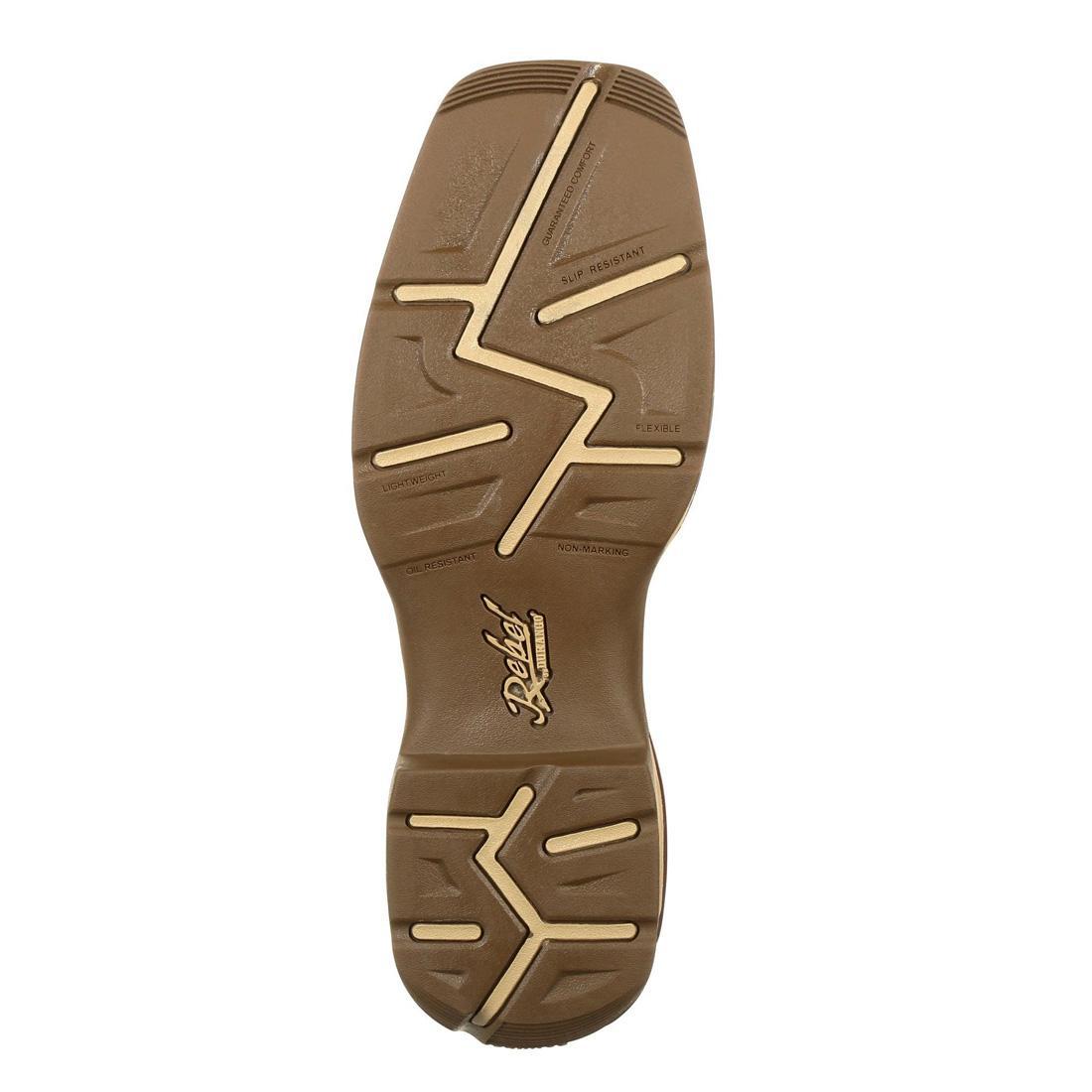 Rebel Desert Camo Pull-On Western Boots for Men - Comfortable Cowboy Boots for Riding, Hiking & Outdoor Adventures