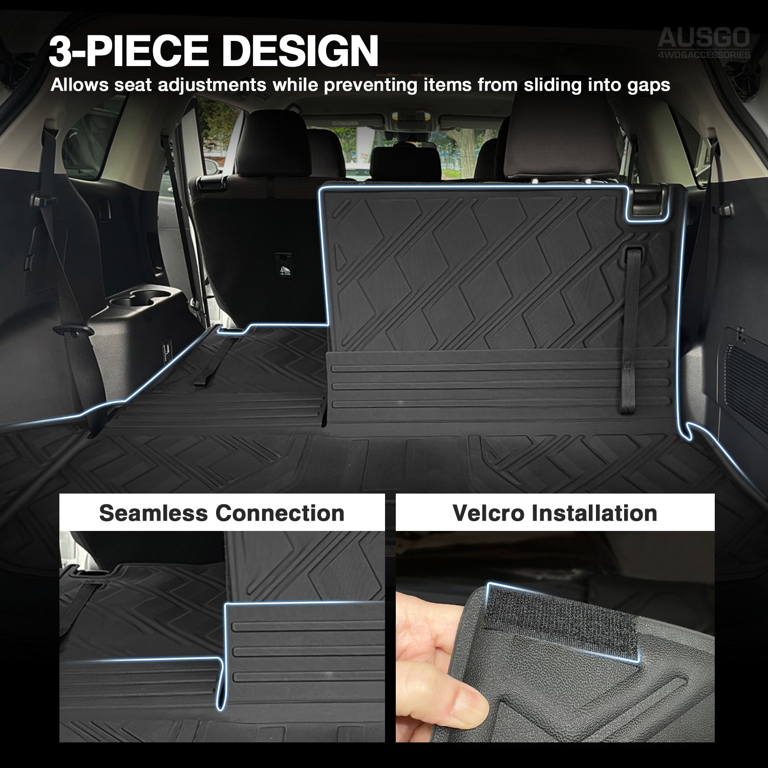 Toyota Kluger Boot Liner 2021-2023 | Waterproof Cargo Mat for Toyota Highlander (Kluger) | Perfect for Road Trips, Camping & Family Travel
