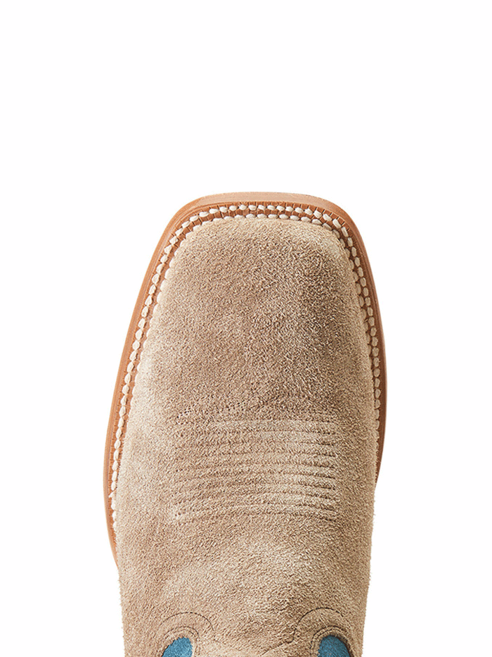 Ariat Men's Circuit Rockridge Western Boot - Smokey Roughout Leather Cowboy Boots for Riding, Work & Outdoor Activities