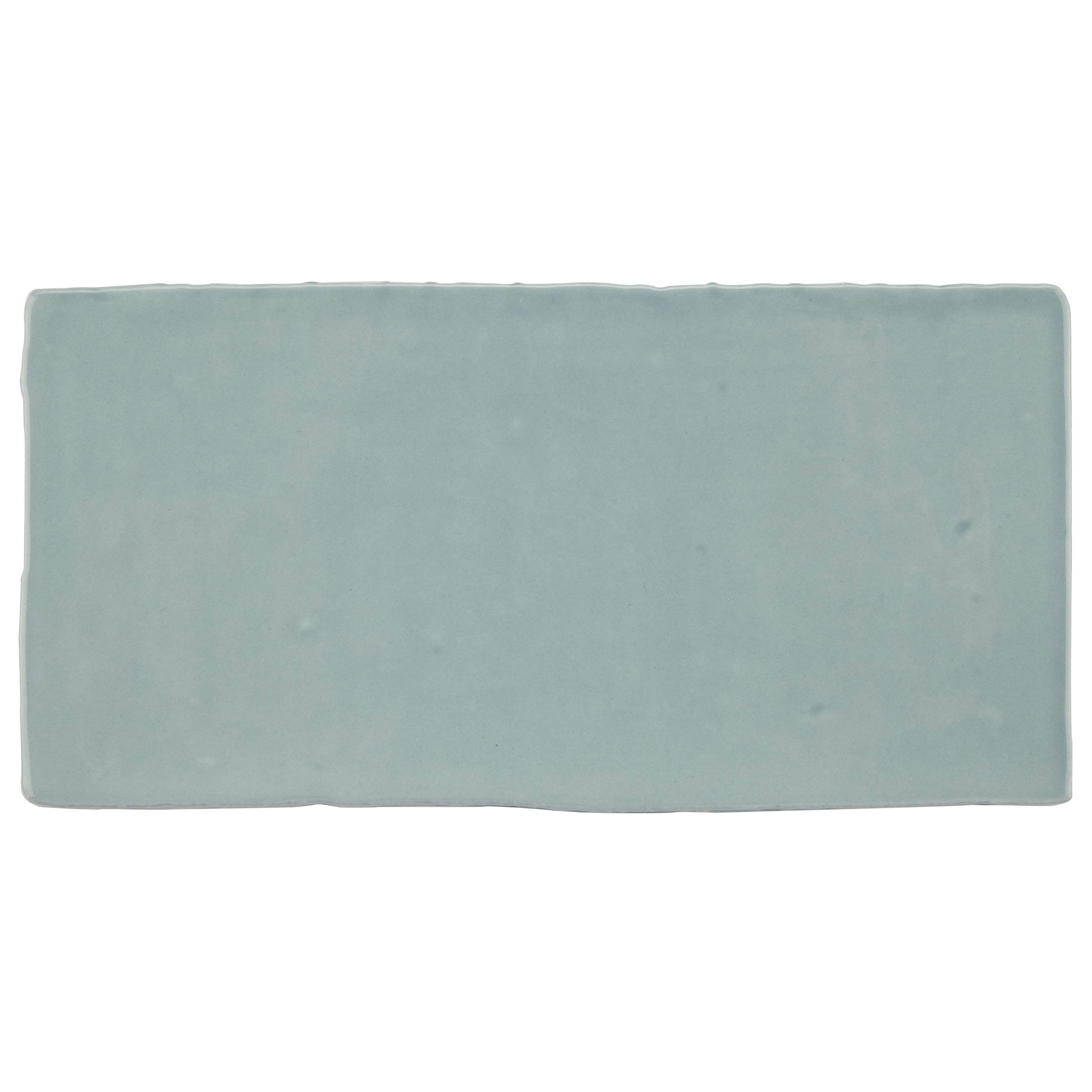 SomerTile WNU36CAC Penn Aqua Ceramic Wall Tile 3x6 Inch - Waterproof Blue Subway Tile for Kitchen Backsplash, Bathroom Shower & Pool Surround - Matte Finish Ceramic Mosaic Tile (10 Sheets/Box)