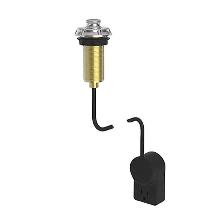 Antique Nickel Brass Garbage Disposal Air Switch with Power Adapter - Easy Installation for Kitchen Sink Waste Disposer (Perfect for Home, Restaurant & Commercial Use)