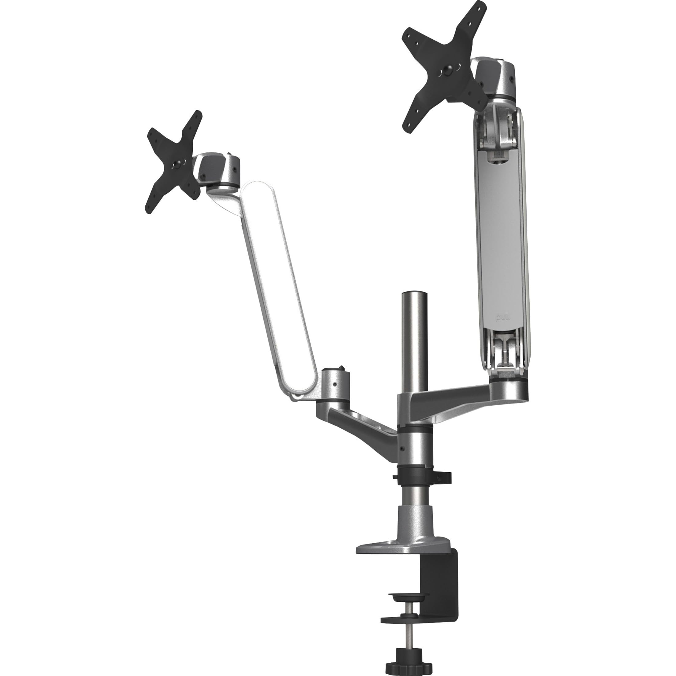 Kantek KTKMA320 Silver Monitor Arm - Adjustable Single Monitor Mount for Home & Office Desk - Ergonomic VESA Compatible Stand for 13-32 Inch Screens