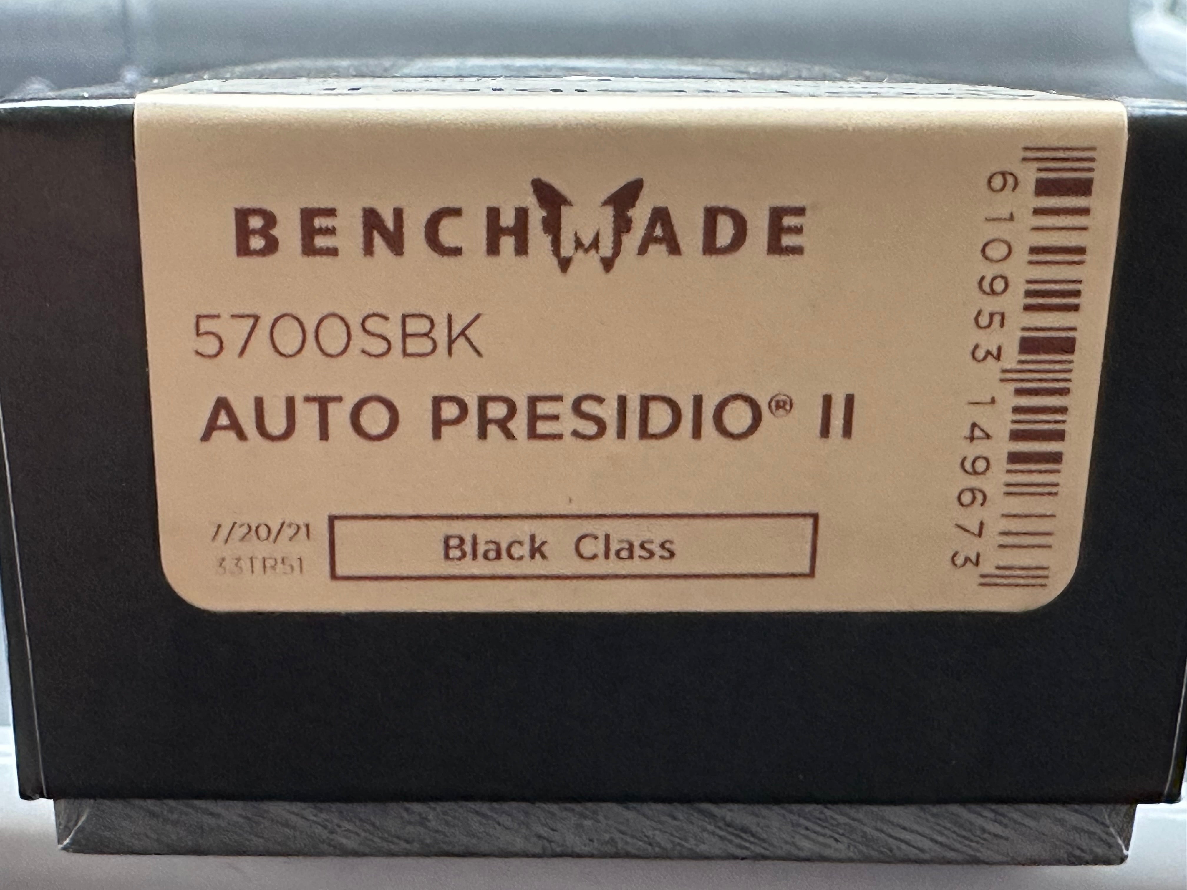 Benchmade 5700SBK Auto Presidio II Automatic Knife - 3.7