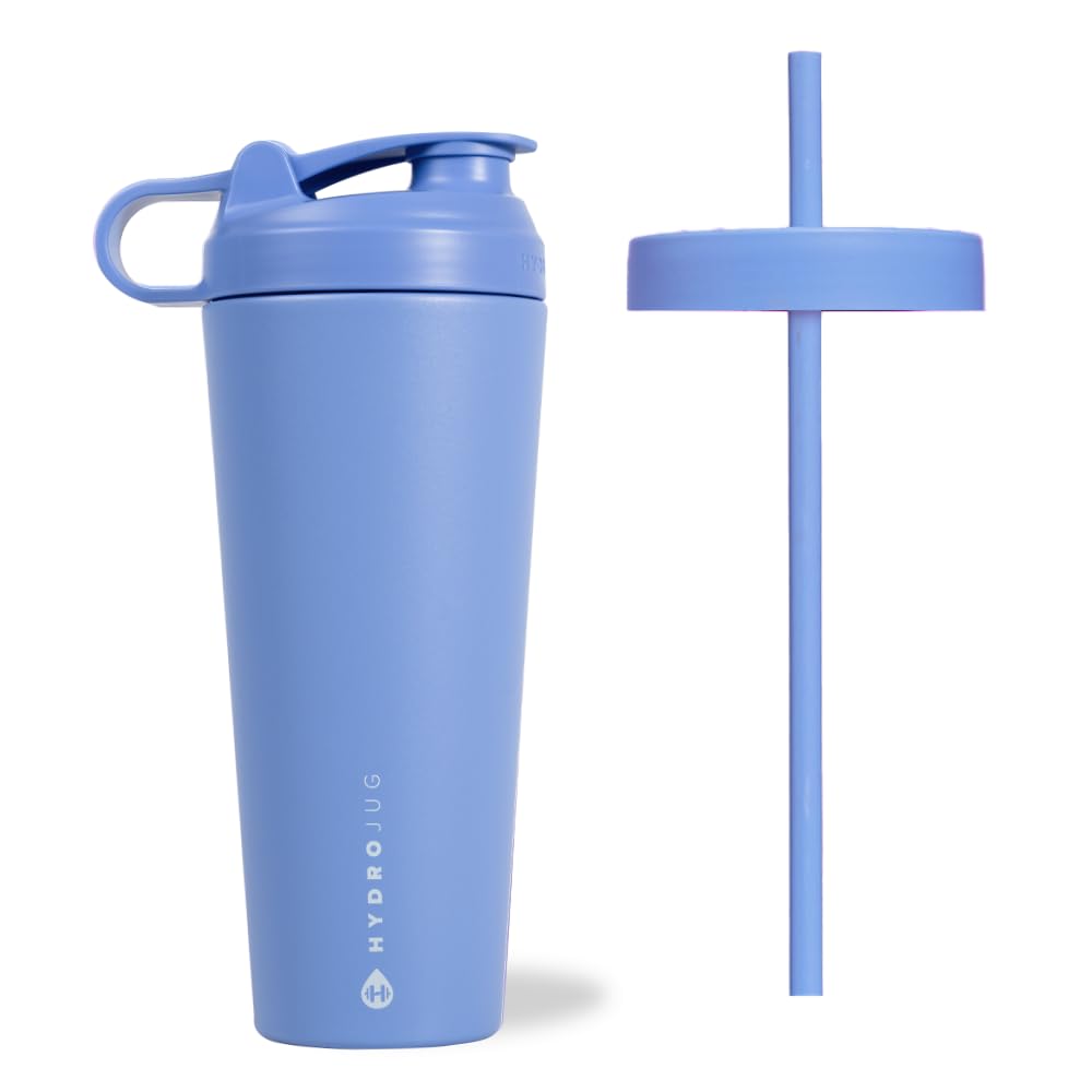 HydroJug 24oz Stainless Steel Shaker Bottle for Protein Shakes & Workout Drinks - Vacuum Insulated, BPA Free, Temperature Control - Ideal for Gym, Office & Outdoor Activities