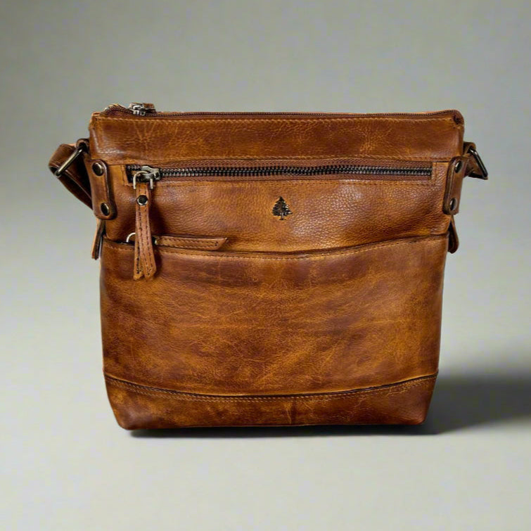 Premium Greenwood Leather Shoulder Bag for Women - Stylish Crossbody Purse with Adjustable Strap | Perfect for Work, Travel & Everyday Use