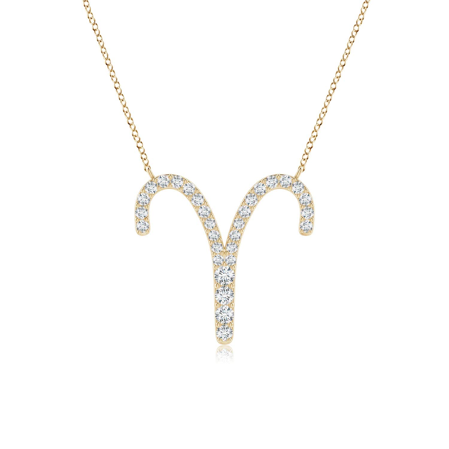 Angara 14K Solid Gold April Birthstone Diamond Pendant Necklace for Women & Girls | Natural Diamond Jewelry Gift for Birthday, Anniversary & Wedding | Perfect for Everyday Wear, Special Occasions & Gifting