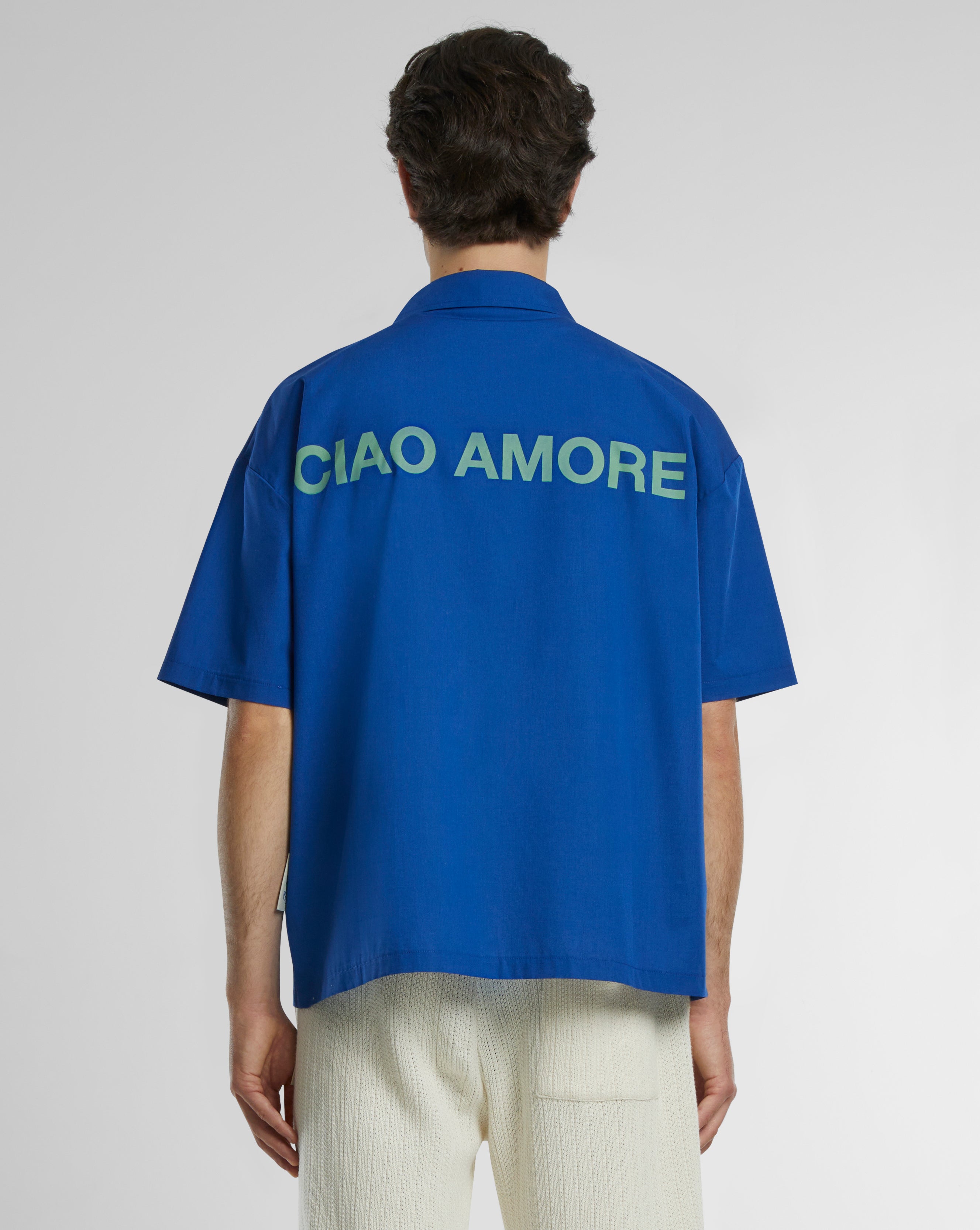 Ciao Amore Blue Shirt for Men - Stylish Casual Button Up Shirt for Everyday Wear, Date Night & Office Outfits