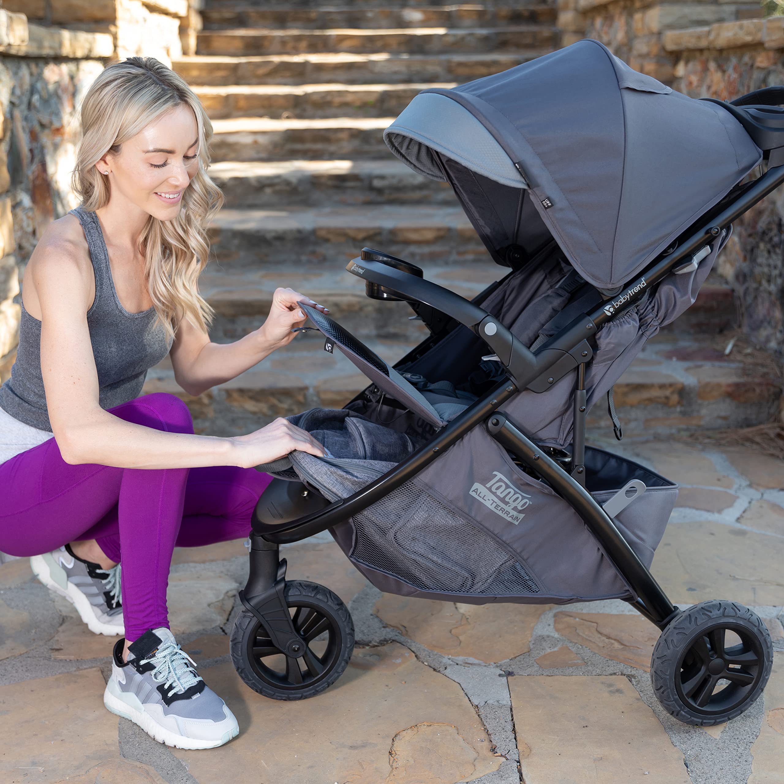 Baby Trend Tango 3 All-Terrain Stroller Travel System with Ally Infant Car Seat - Ultra Grey | Lightweight Compact Stroller for Newborns & Toddlers | Perfect for Travel, Shopping & Outdoor Adventures