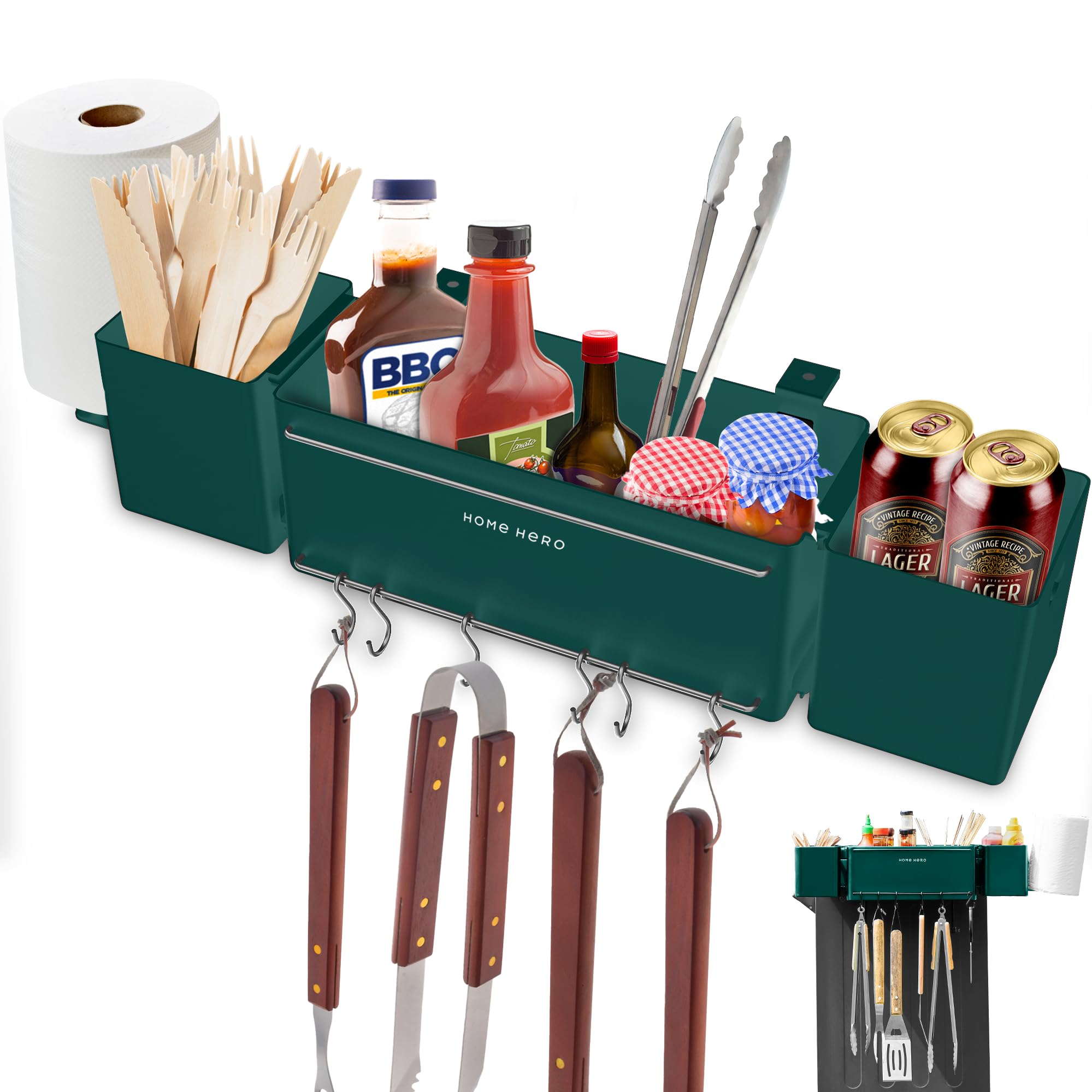 Home Hero Griddle Caddy - Premium BBQ Grill Organizer for Blackstone 28