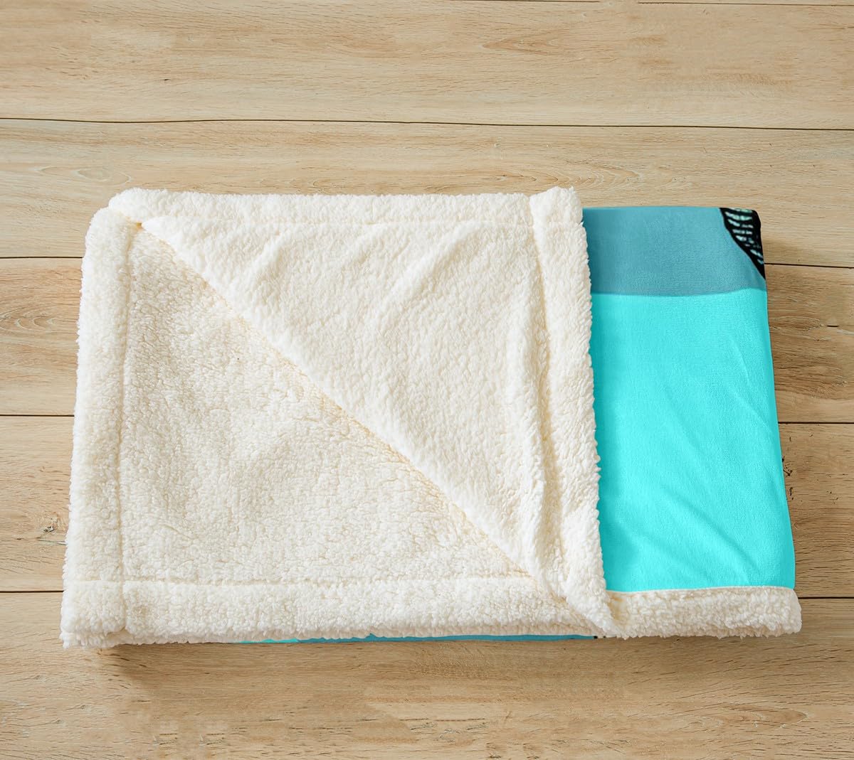 Psychedelic Elephant Plush Fleece Throw Blanket - Boho Sherpa Blanket for Boys, Girls, Kids & Teens - Soft Teal Blue Floral Bird Design - 40x50 Inch Cozy Blanket for Sofa, Bed, Couch & Nursery Decor