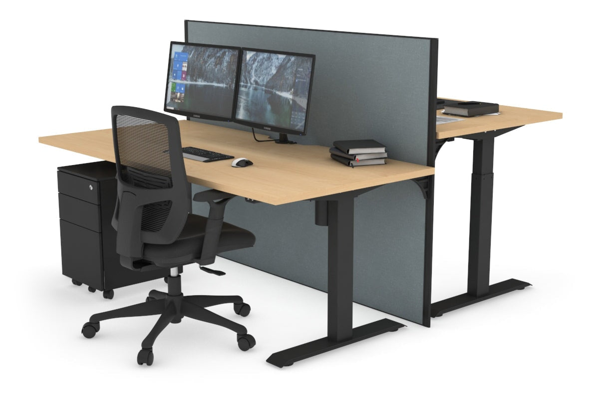 Height Adjustable 2-Person Workbench with Cable Management | 47