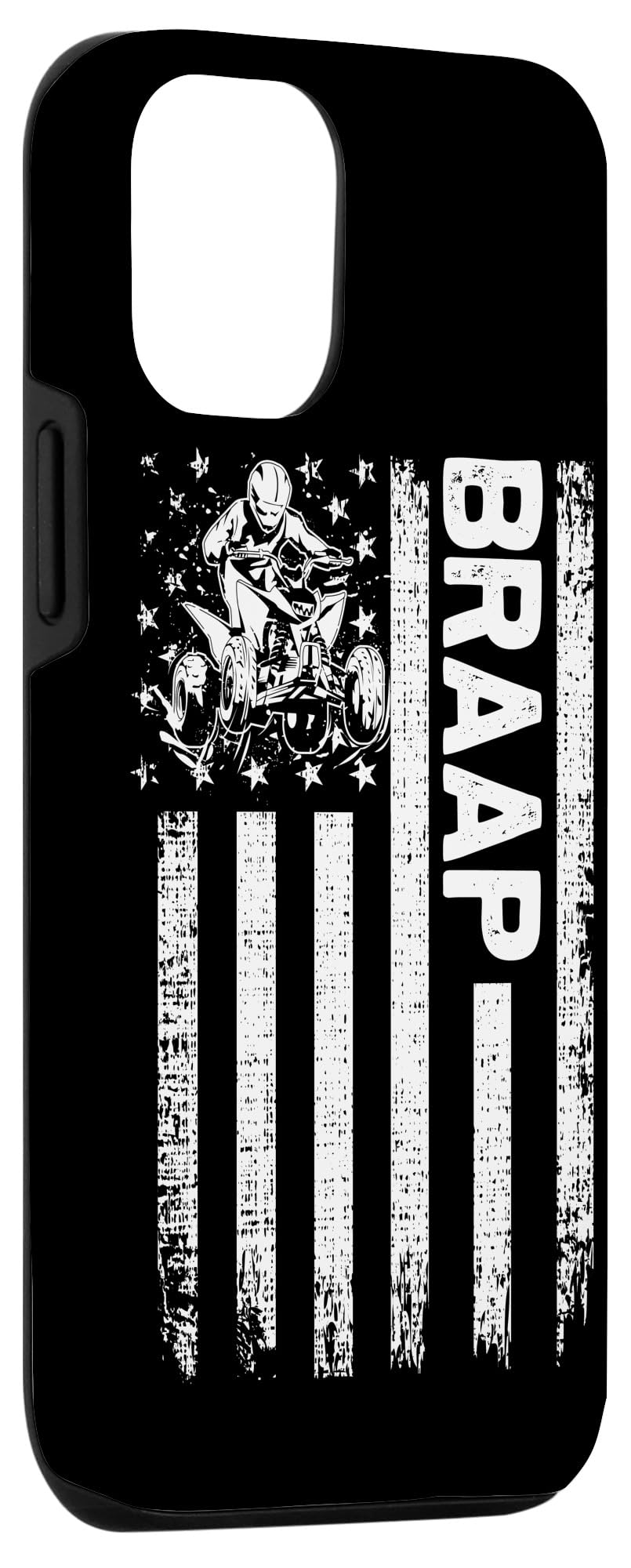 iPhone 12/12 Pro Rugged ATV Racing Case with American Flag Design - Durable Quad Rider Protection for Off-Road Adventures & Outdoor Activities