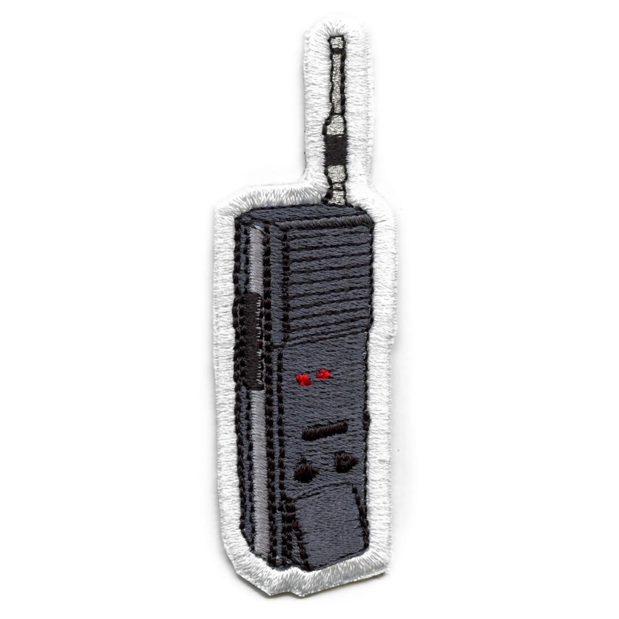 Long Range Walkie Talkie Patch - Embroidered Iron-On Radio Phone Design for Outdoor Adventures, Hiking, and Emergency Communication