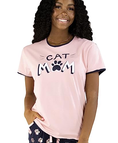 Cat Mom Womens Pajama Shirt