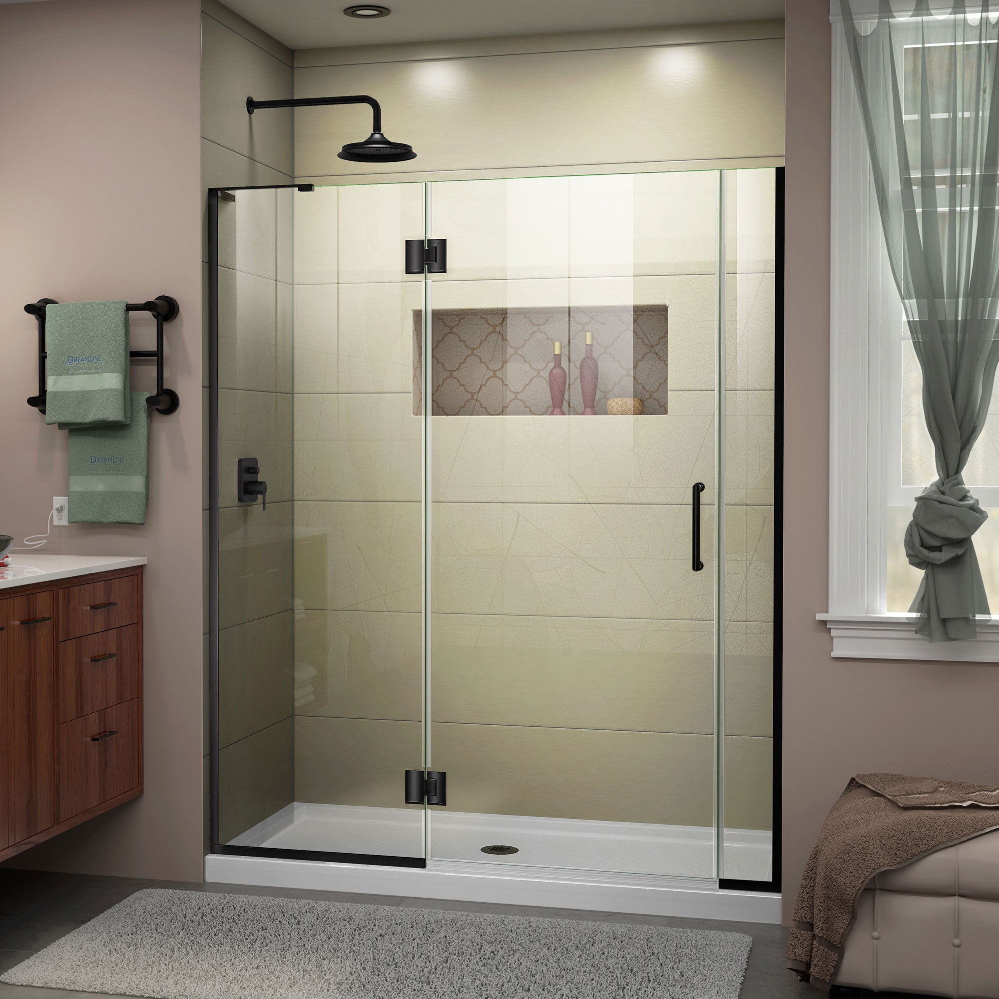 DreamLine Unidoor X Frameless Hinged Shower Door 60.5