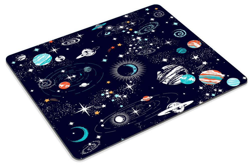 Galaxy Constellation Print Mouse Pad - Non-Slip Gaming Mouse Mat with Cosmic Design for Office & Home Desk, Perfect for PC Gaming & Computer Work (12x10 Inches)