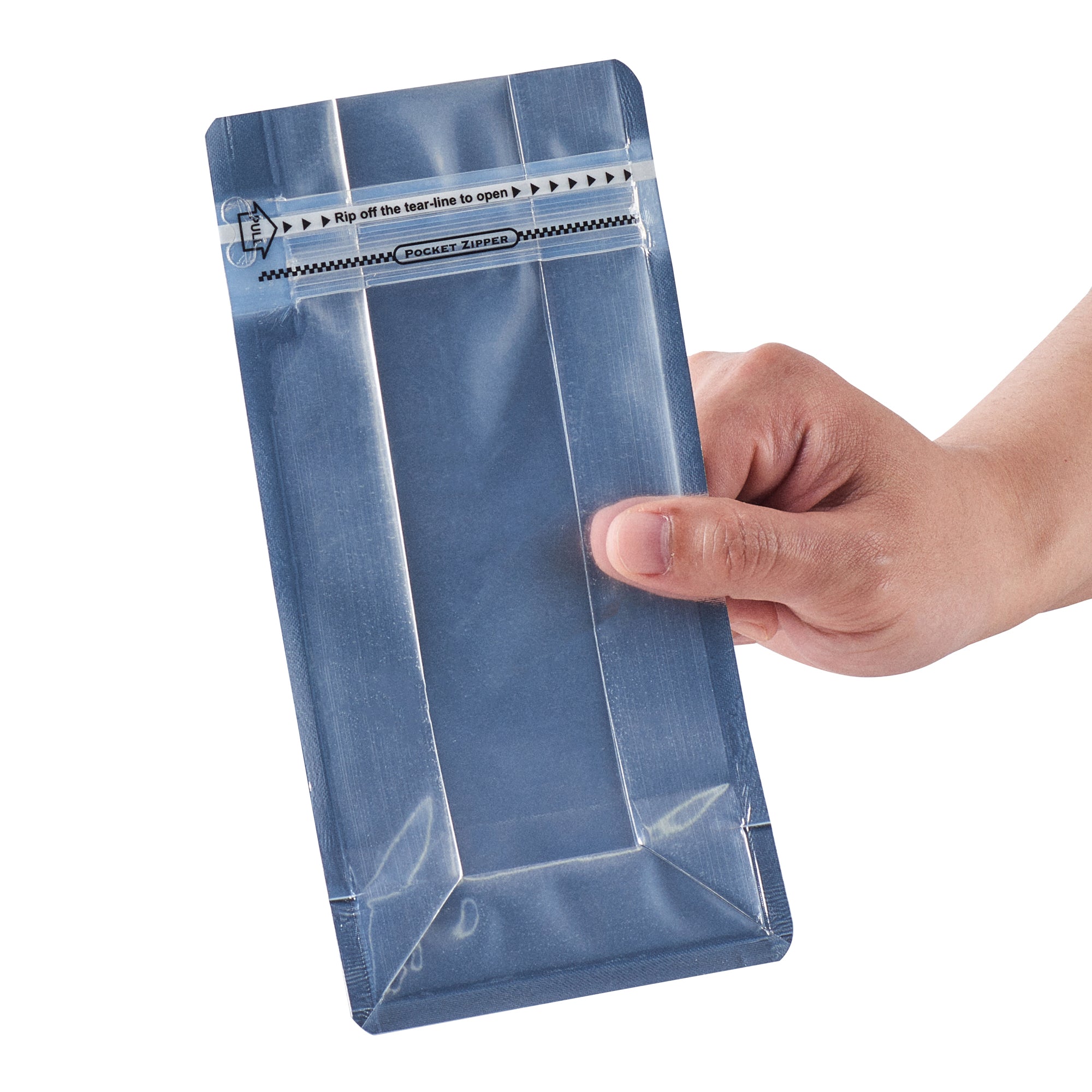 White Plastic Small Snack Bags with Double Seal & Rip Lock - Heat Sealable 8x4x2.5 Inches (100 Count) - Perfect for School Lunches, Party Favors & Food Storage